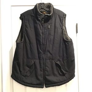 Lee Premium Select Work Navy Blue Canvas Vest size Large